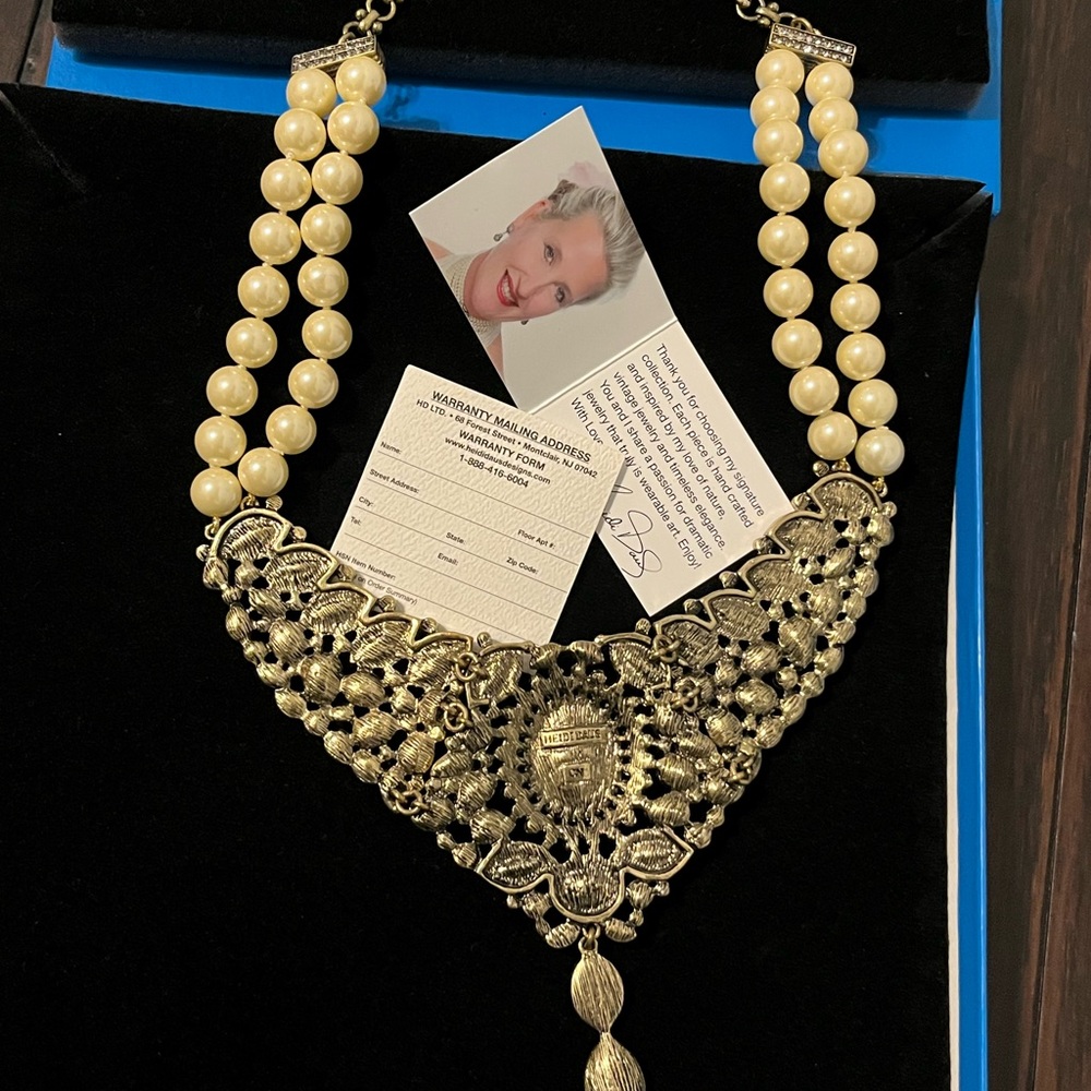 Heidi Daus Pearl and Ruby Red Necklace - Picture 3 of 6